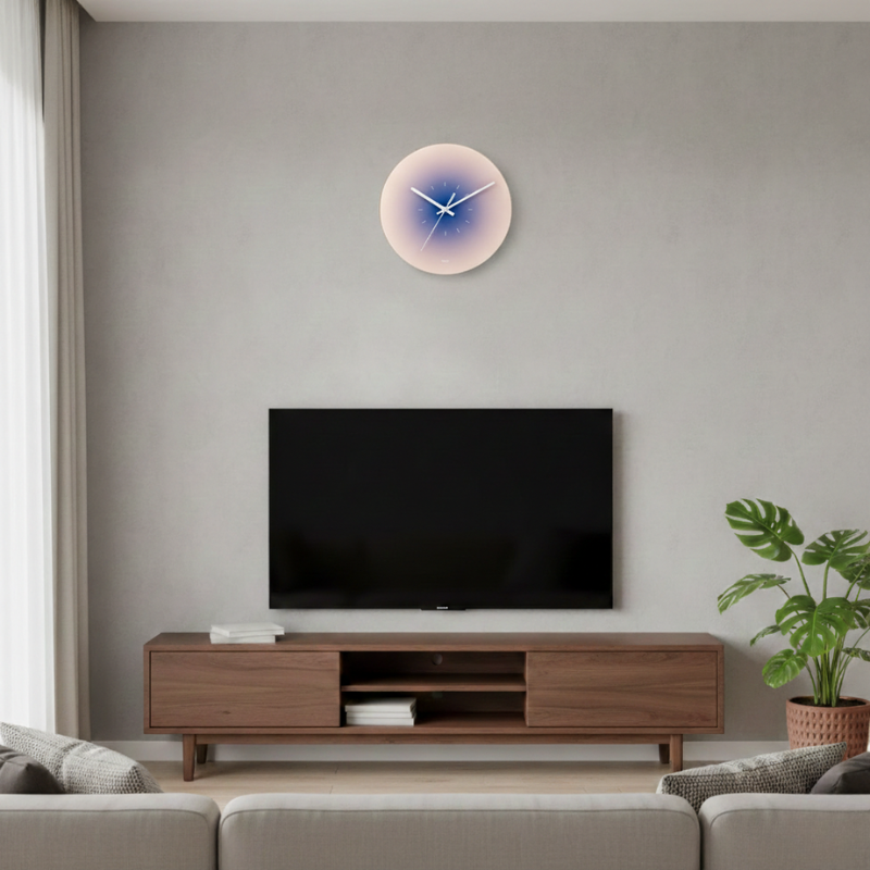 Lucienne | Sleek Contemporary Transparent Glass Wall Clock