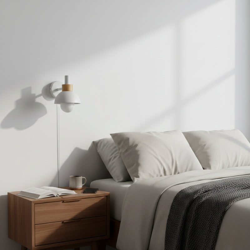 Marcelline | Plug-In LED Wall Sconce for Bedroom and Living Room