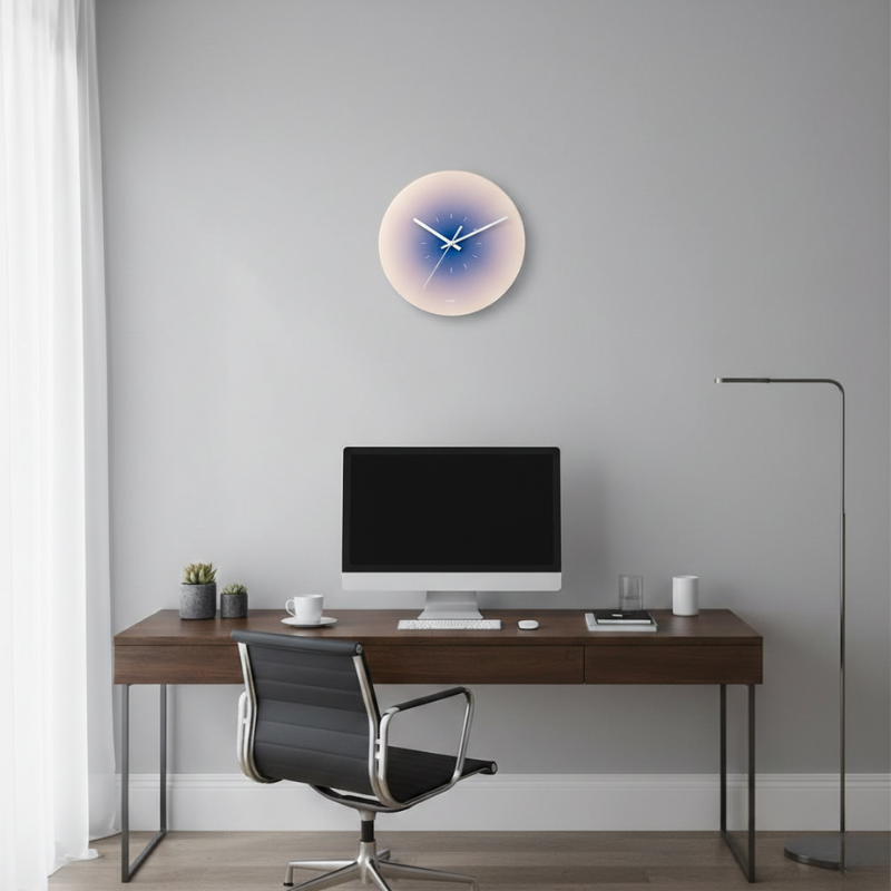 Lucienne | Sleek Contemporary Transparent Glass Wall Clock