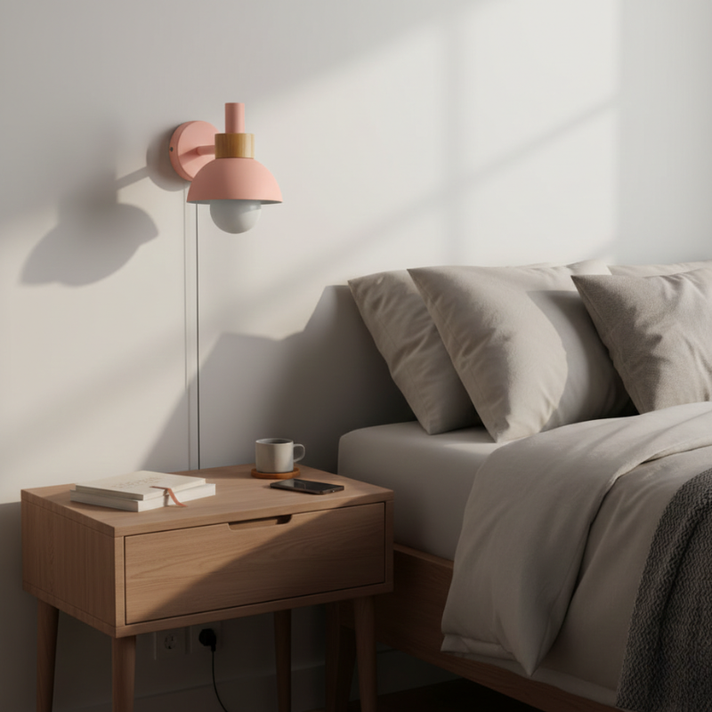Marcelline | Plug-In LED Wall Sconce for Bedroom and Living Room