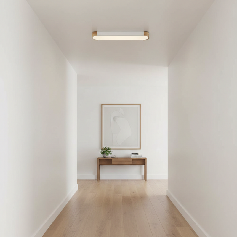 Sylvan | Oval Ceiling Flush Mount LED Wood Accent for Living Room