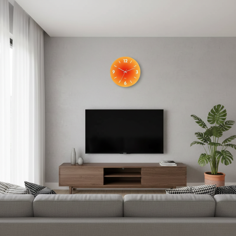 Lucienne | Sleek Contemporary Transparent Glass Wall Clock