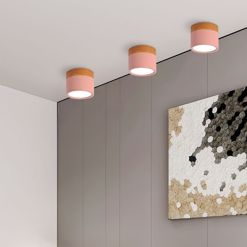 Noor | Flush Ceiling Lights, Cylinder