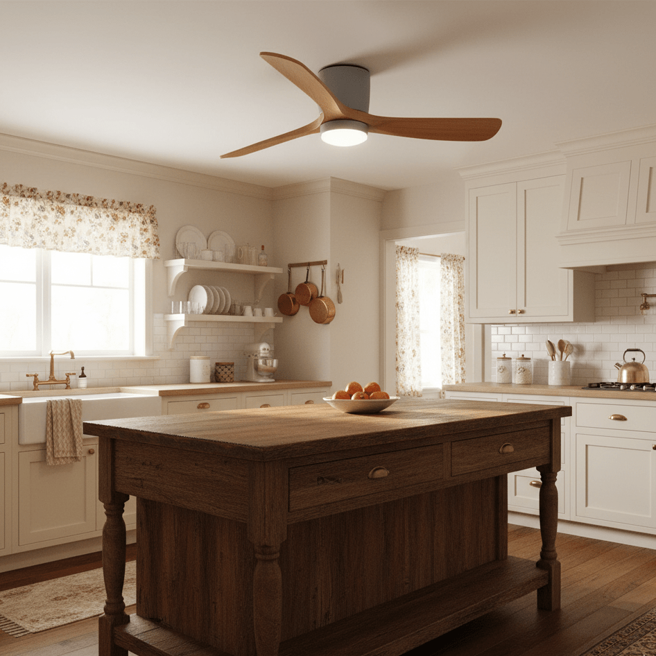 Aura | Wooden LED Ceiling Fan with Light (42” / 48” / 52”)