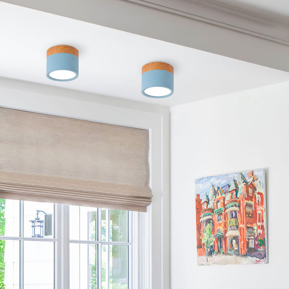 Noor | Flush Ceiling Lights, Cylinder