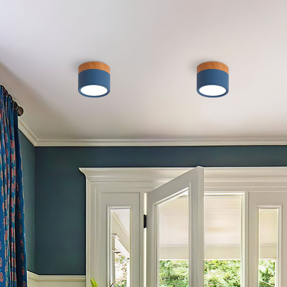 Noor | Flush Ceiling Lights, Cylinder