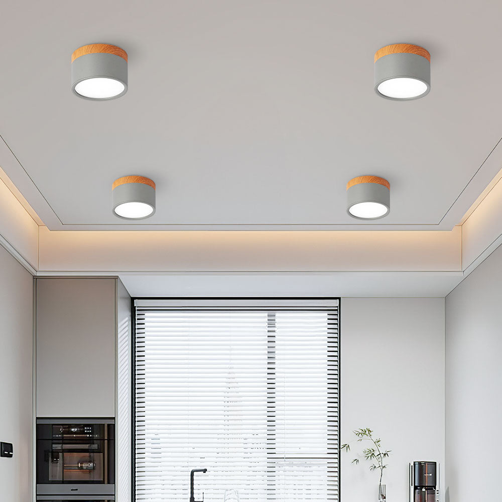 Noor | Flush Ceiling Lights, Cylinder