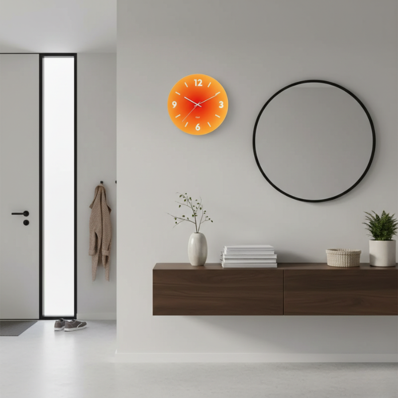 Lucienne | Sleek Contemporary Transparent Glass Wall Clock