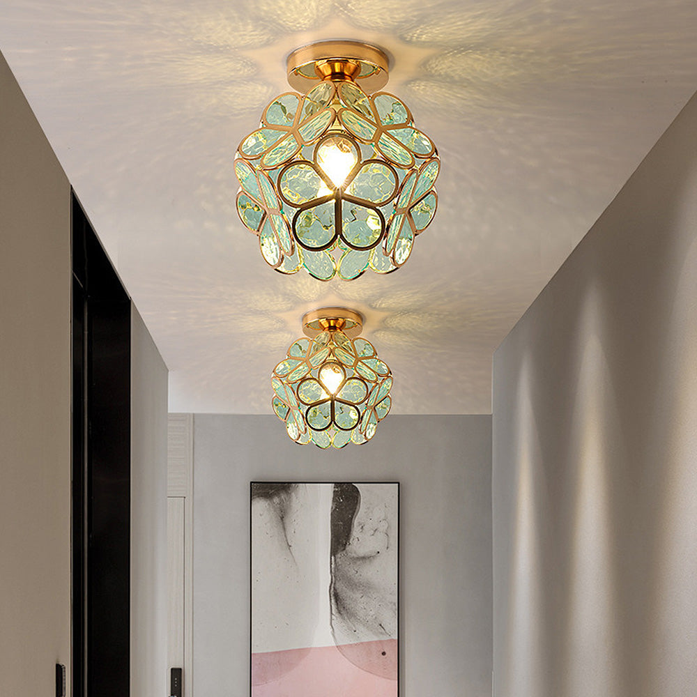 Floria | Indoor Ceiling Light, Stained Glass for Hallway