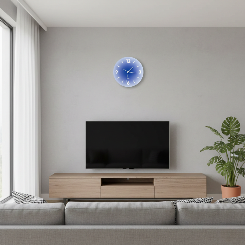 Lucienne | Sleek Contemporary Transparent Glass Wall Clock
