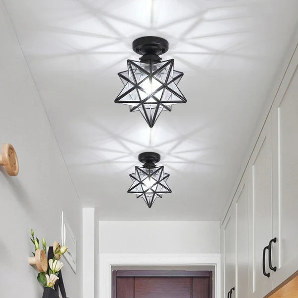 Astra | Star-Shaped Semi Flush Mount Ceiling Light