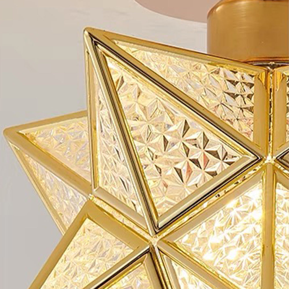 Astra | Star-Shaped Semi Flush Mount Ceiling Light