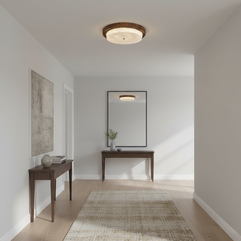 Oakwyn | Round Glass LED Ceiling Light Fixture