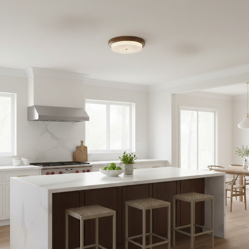 Oakwyn | Round Glass LED Ceiling Light Fixture