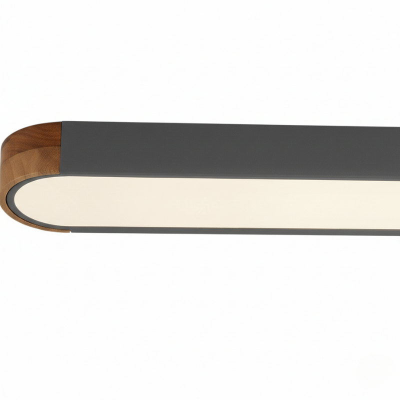 Sylvan | Oval Ceiling Flush Mount LED Wood Accent for Living Room