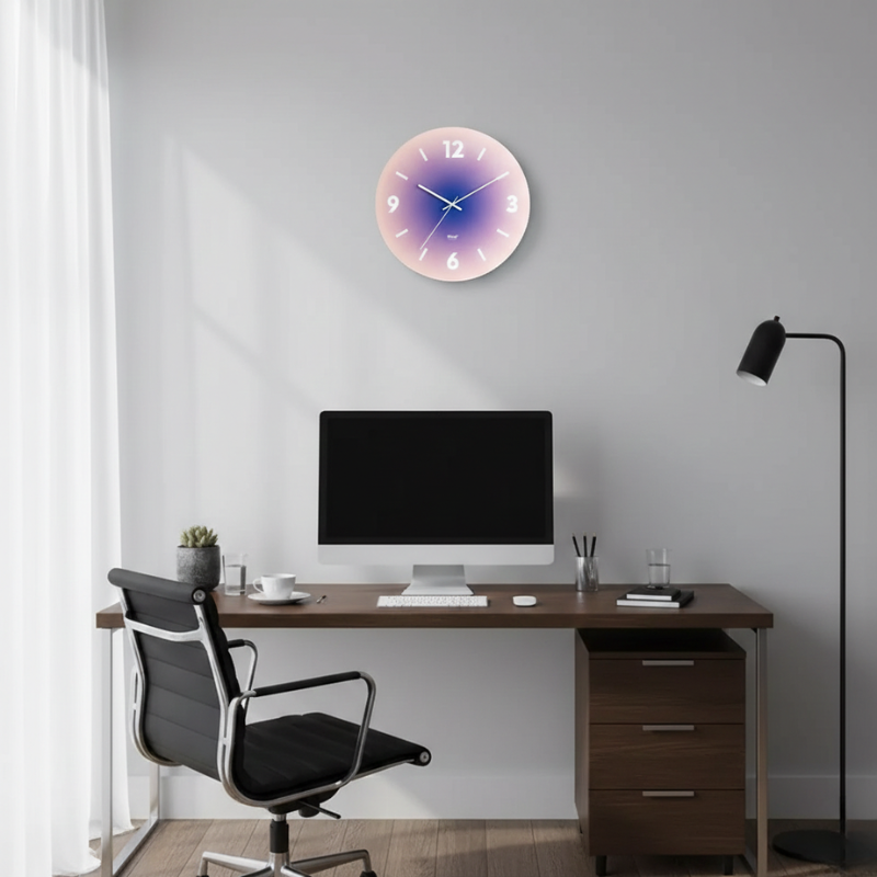 Lucienne | Sleek Contemporary Transparent Glass Wall Clock