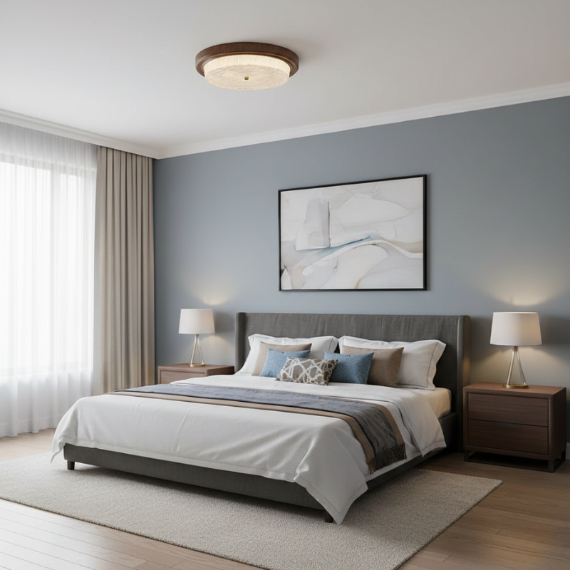 Oakwyn | Round Glass LED Ceiling Light Fixture