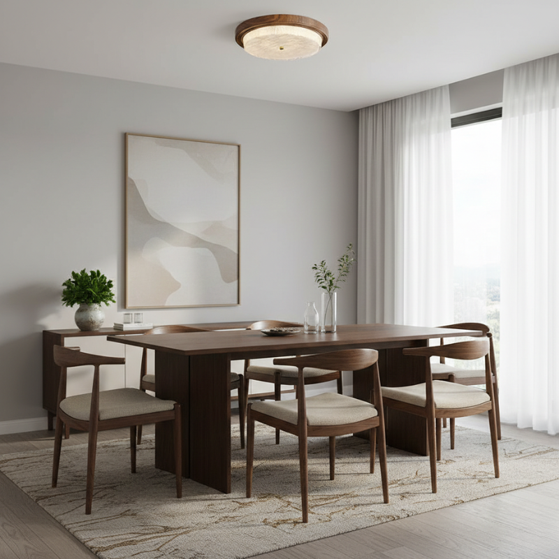 Oakwyn | Round Glass LED Ceiling Light Fixture