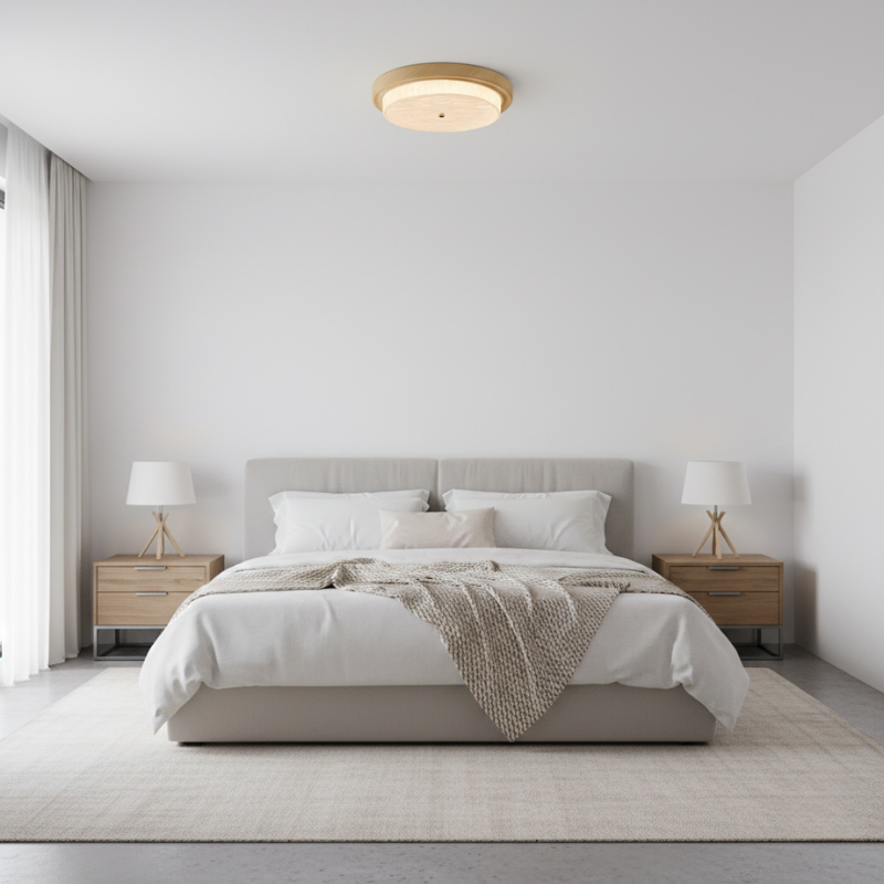 Oakwyn | Round Glass LED Ceiling Light Fixture
