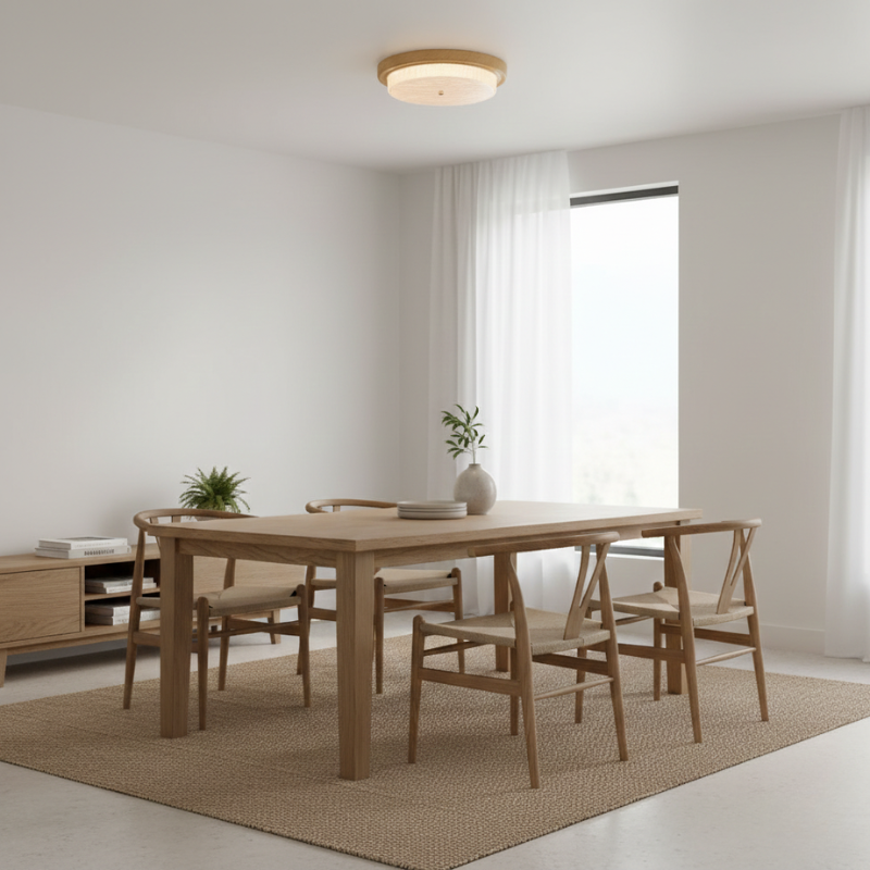 Oakwyn | Round Glass LED Ceiling Light Fixture