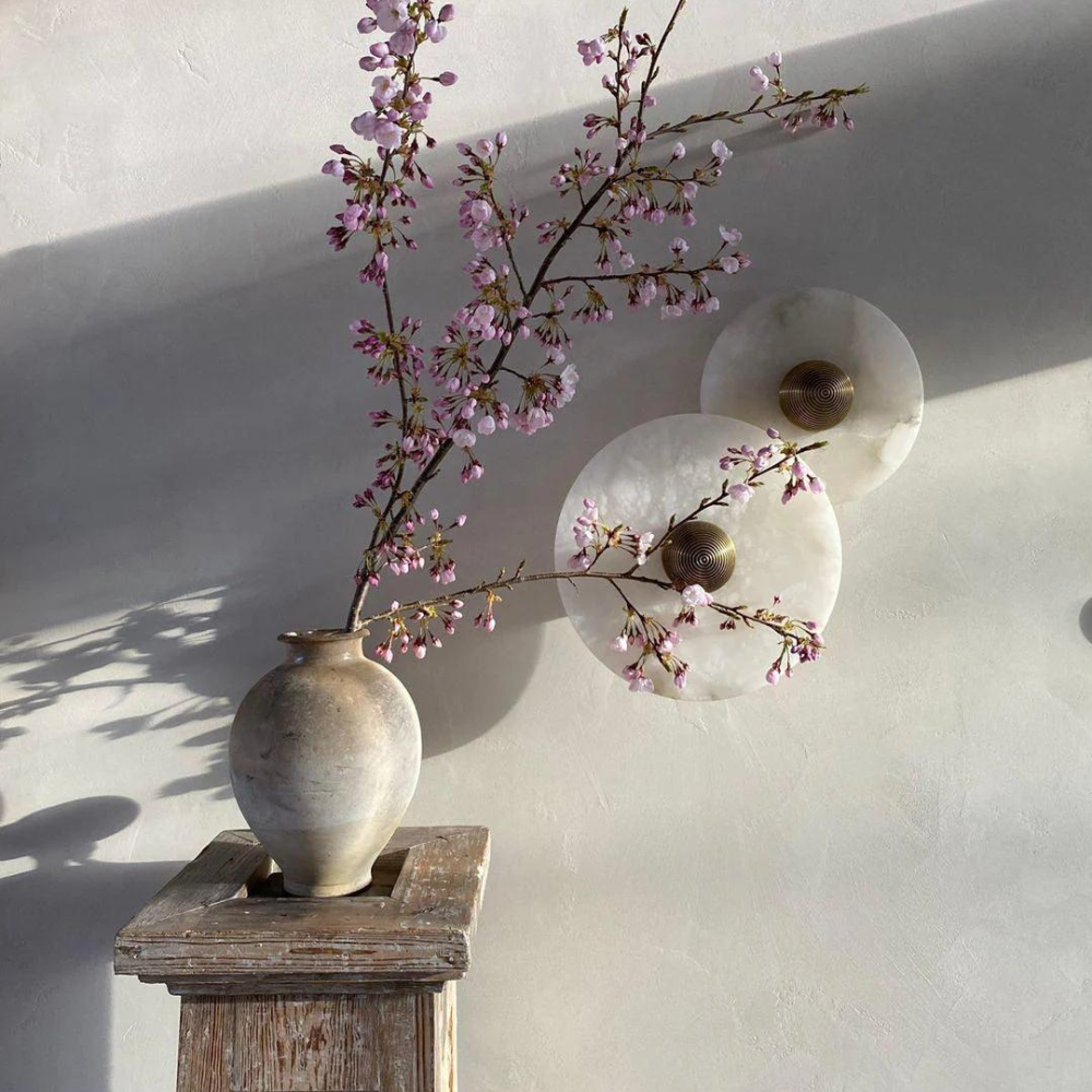 Elara | Soft Glow Alabaster Wall Lamp