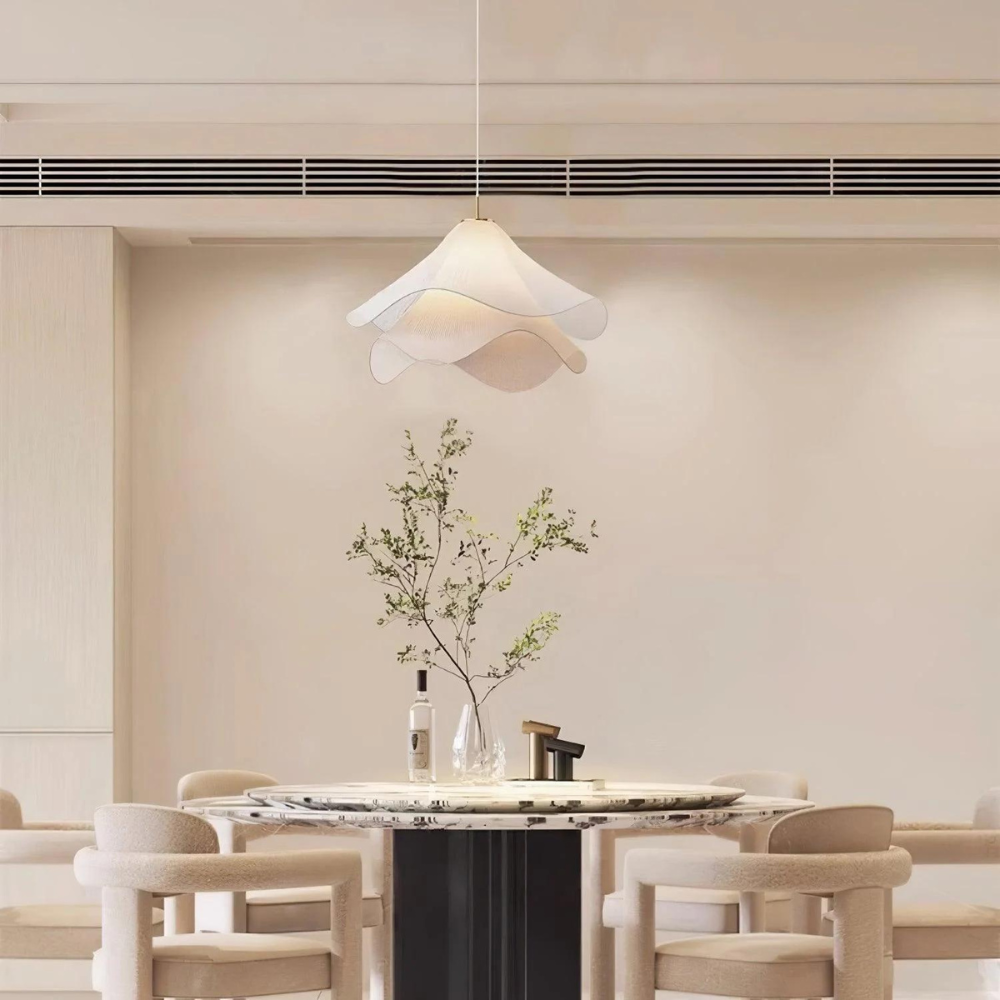 Sora | Japandi Fabric Pendant Light, Dimmable