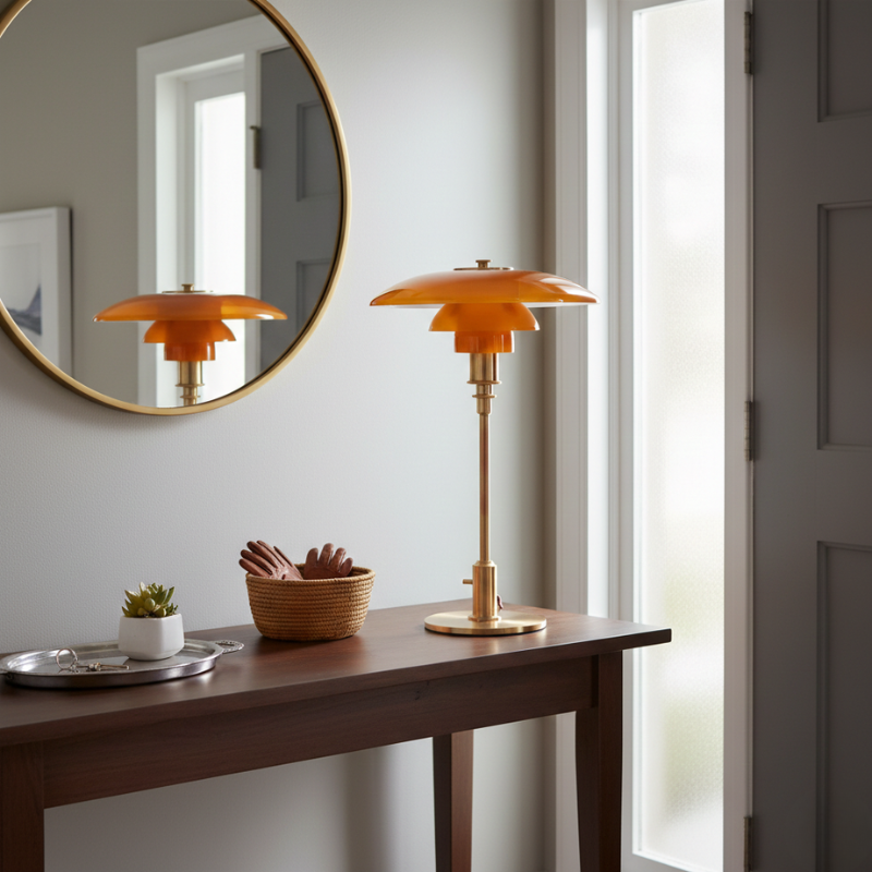 Orluna | Copper Base Art Deco Modern Desk Lamp for Office Lighting