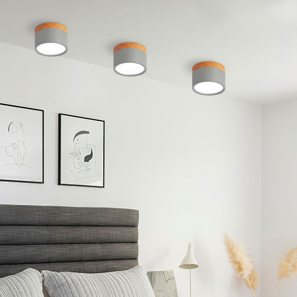 Noor | Flush Ceiling Lights, Cylinder