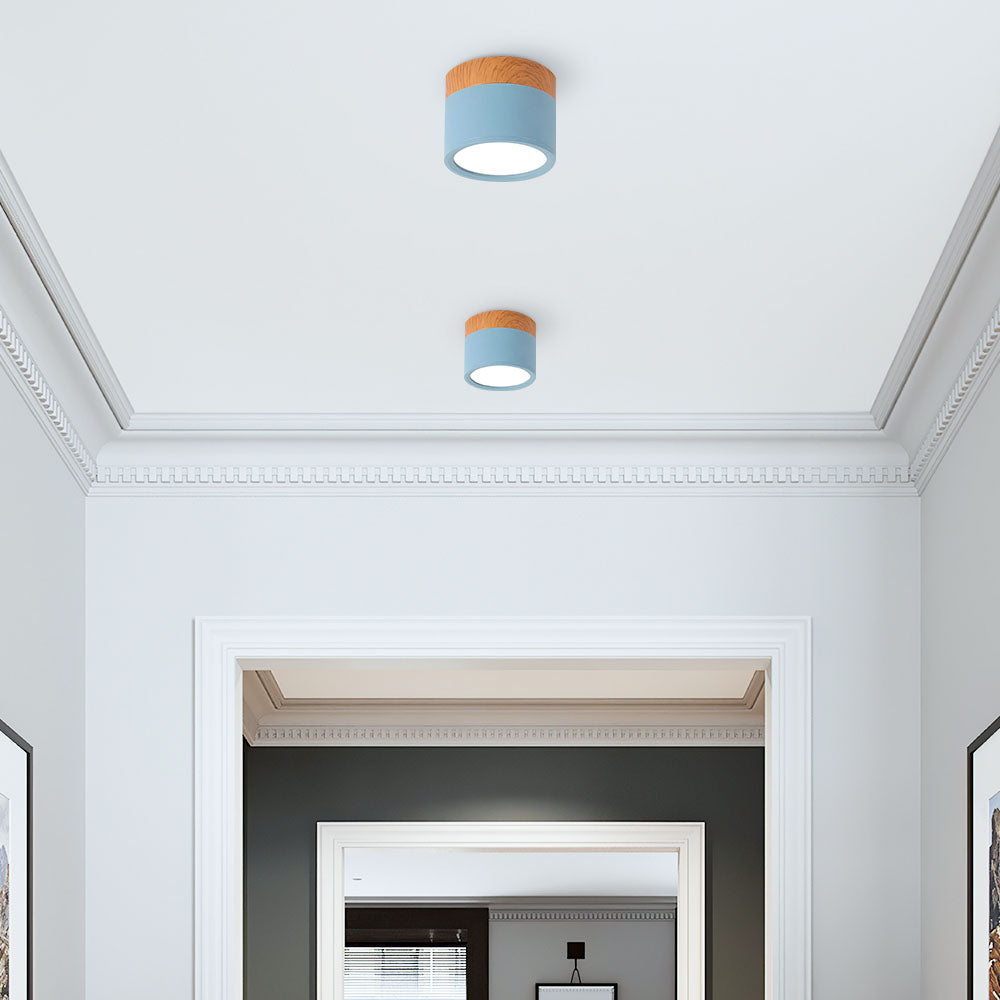 Noor | Flush Ceiling Lights, Cylinder