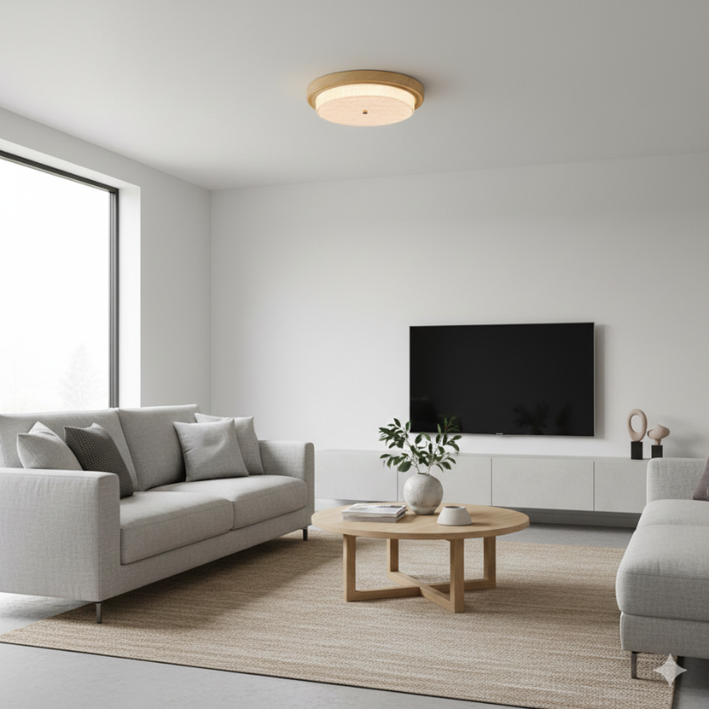 Oakwyn | Round Glass LED Ceiling Light Fixture