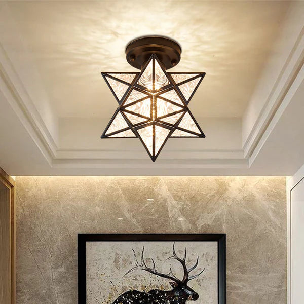 Astra | Star-Shaped Semi Flush Mount Ceiling Light