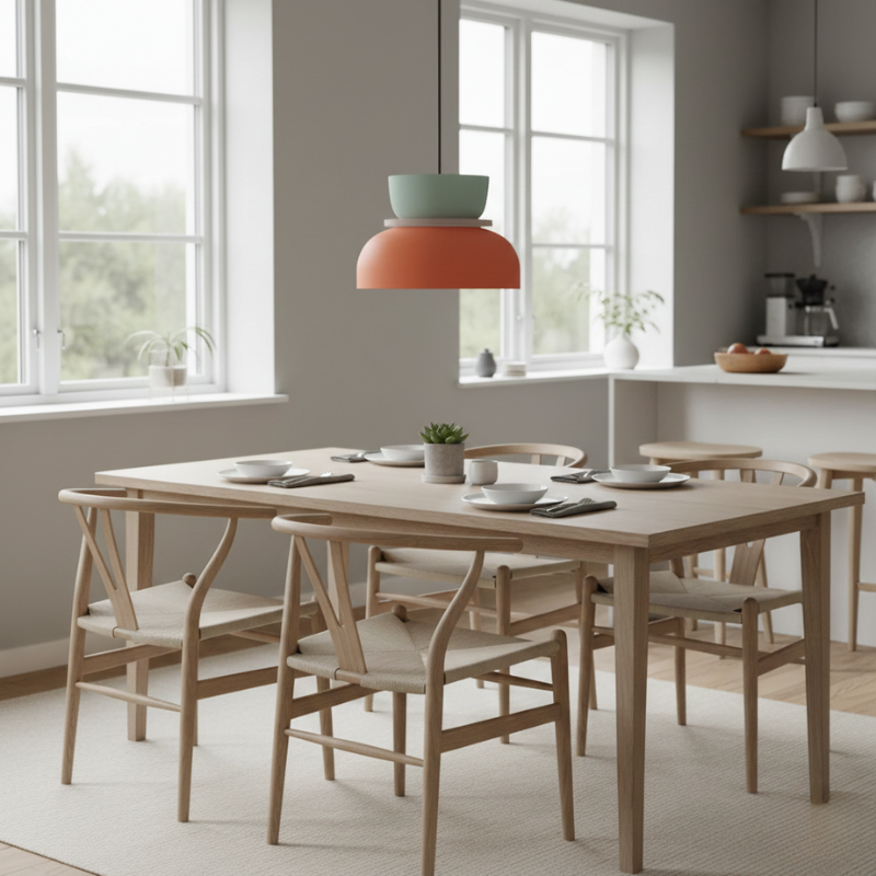 Torin | Colorful Scandinavian Nordic Acrylic Bowl Pendant Light