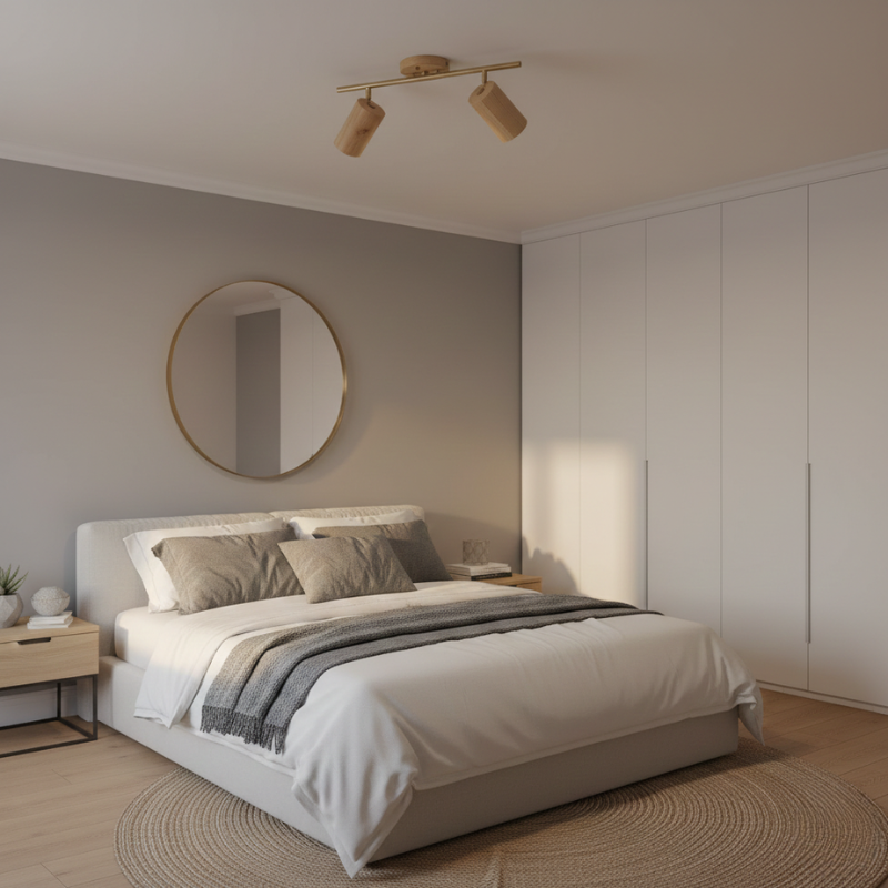 Sylvara | Adjustable Wood Spotlight Ceiling Light with Multi-Head
