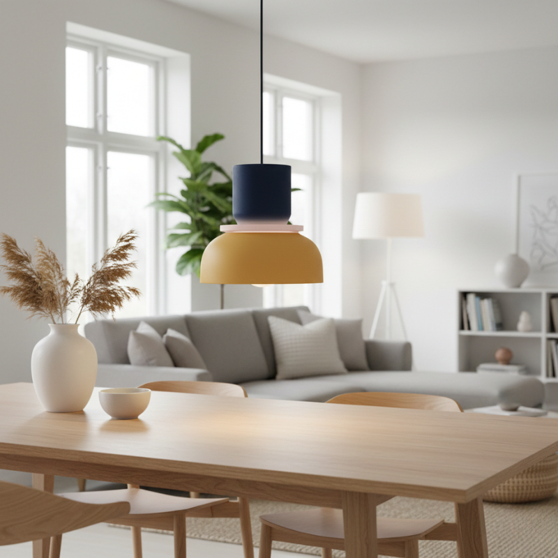 Torin | Colorful Scandinavian Nordic Acrylic Bowl Pendant Light