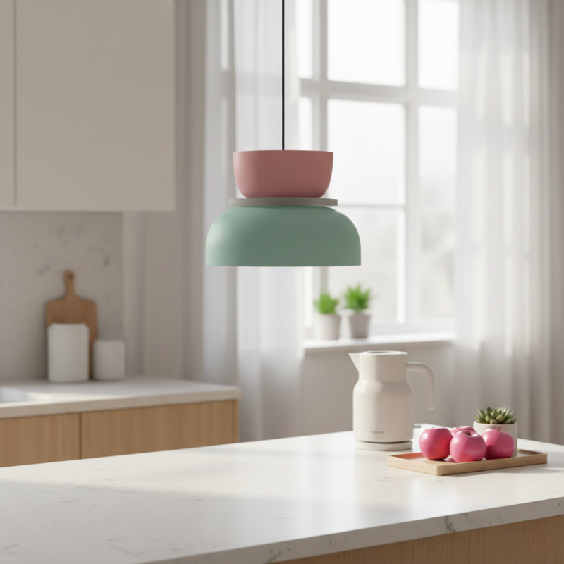 Torin | Colorful Scandinavian Nordic Acrylic Bowl Pendant Light