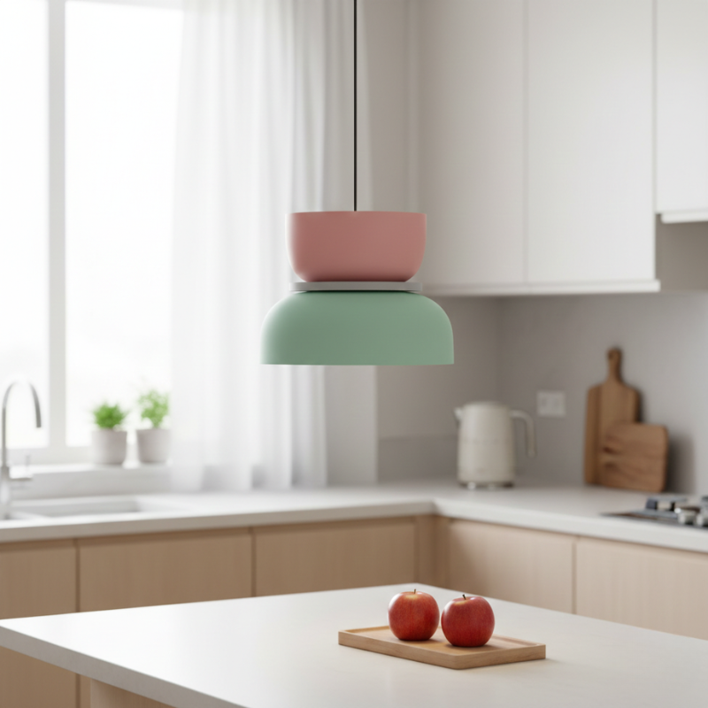 Torin | Colorful Scandinavian Nordic Acrylic Bowl Pendant Light