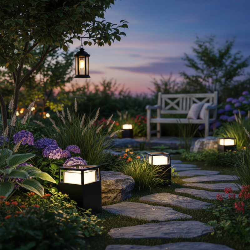 Kairo | Black LED Cylinder Ground Light Hardwired Outdoor Lights