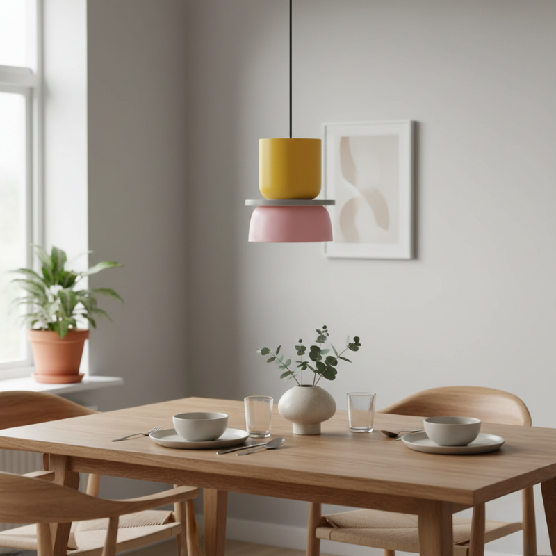Torin | Colorful Scandinavian Nordic Acrylic Bowl Pendant Light