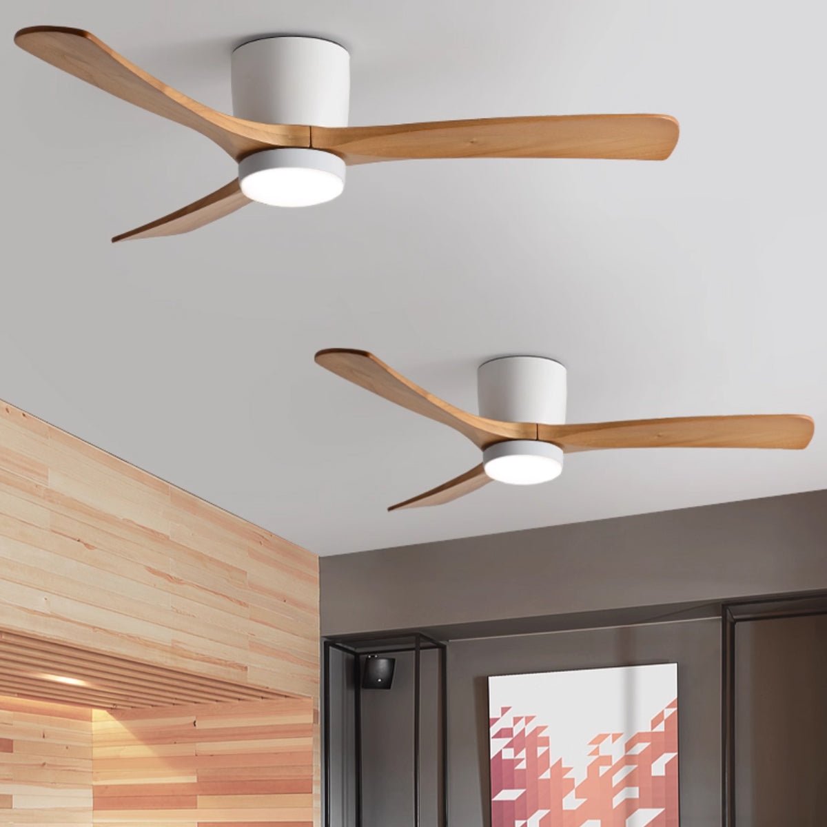 Aura | Wooden LED Ceiling Fan with Light (42” / 48” / 52”)