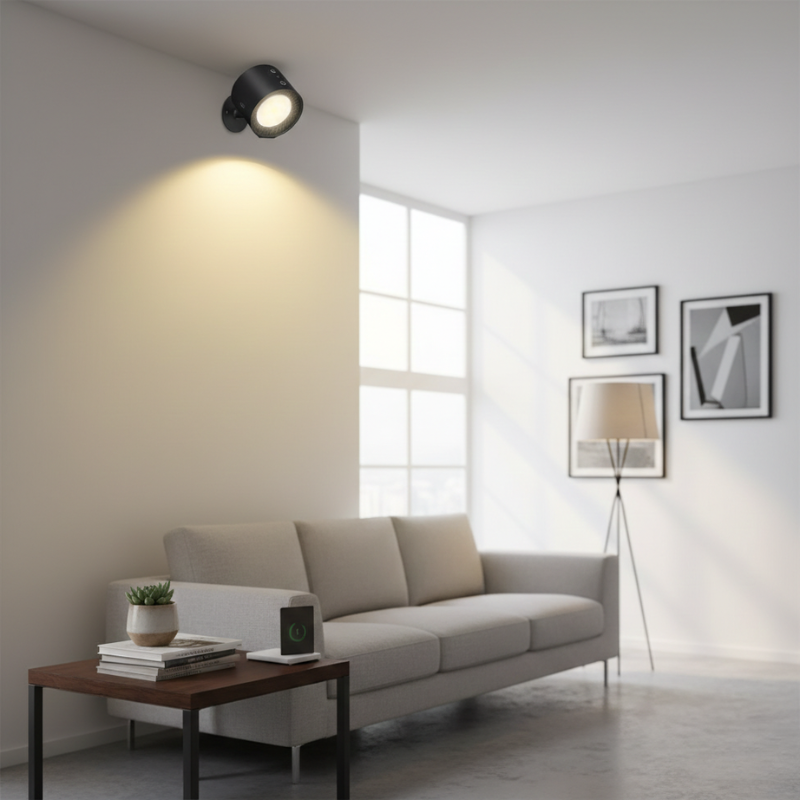 Atlas | Adjustable Battery Powered Wall Light LED with Rechargeable Remote