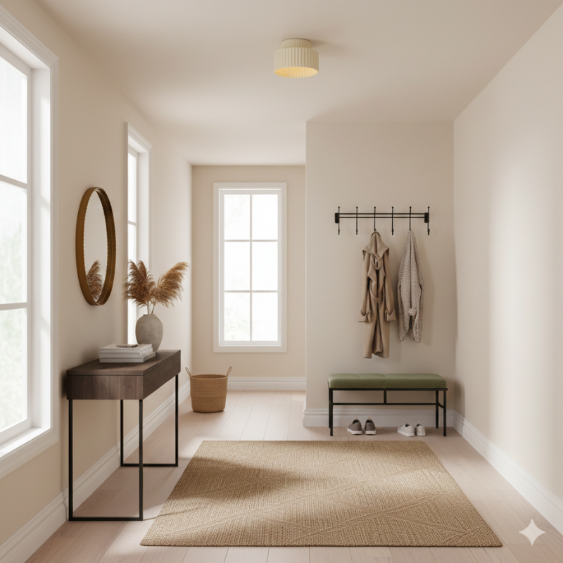 Caelum | Semi Flush Cream Shade Lamp for Modern Classic Interiors
