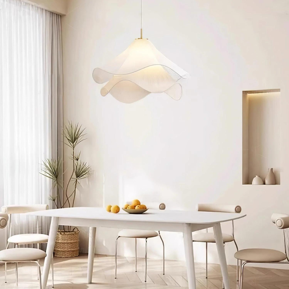 Sora | Japandi Fabric Pendant Light, Dimmable