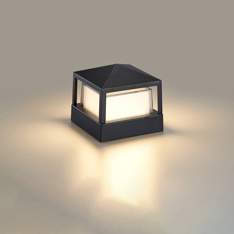 Kairo | Black LED Cylinder Ground Light Hardwired Outdoor Lights