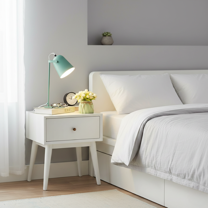 Brielle | Nordic Iron Plug-In Table Lamp for Bedroom Nightstand