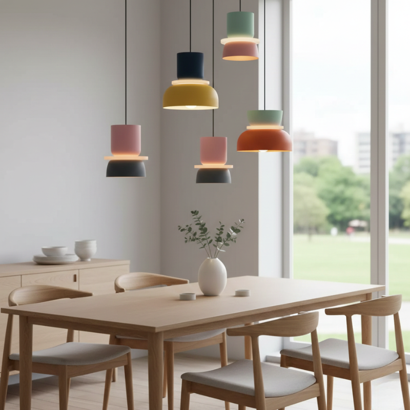 Torin | Colorful Scandinavian Nordic Acrylic Bowl Pendant Light