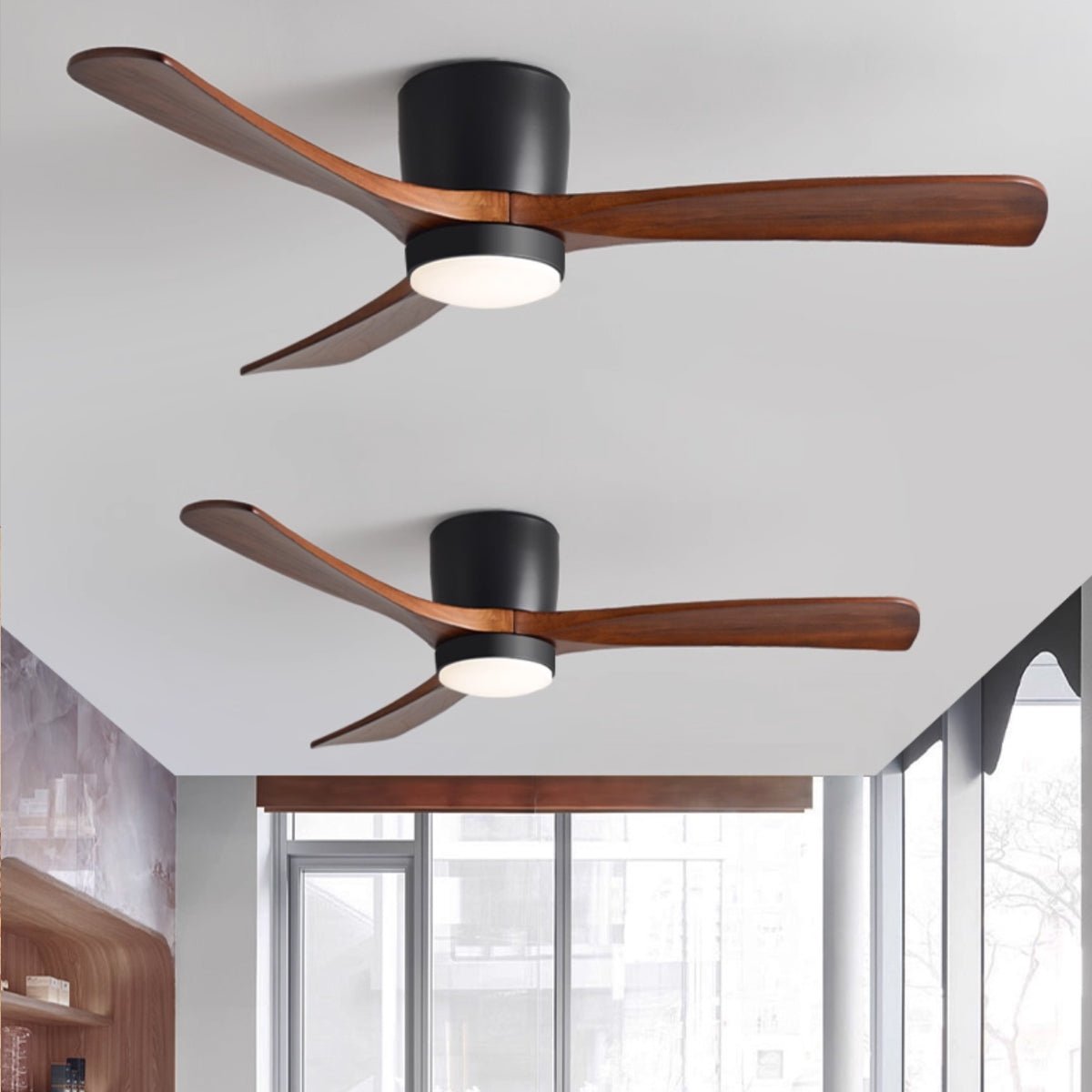 Aura | Wooden LED Ceiling Fan with Light (42” / 48” / 52”)