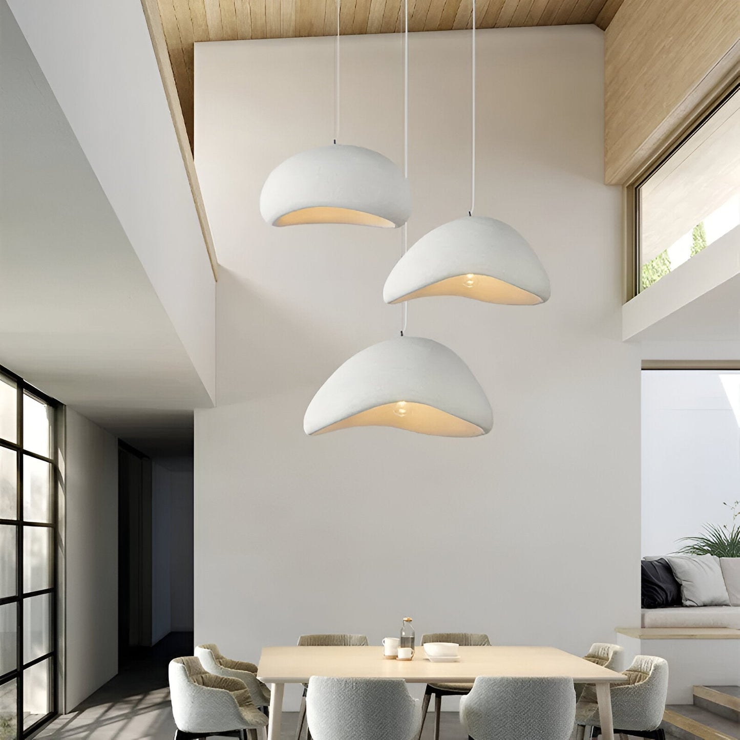 Wabi Sabi | Fiberglass Pendant Light - Lightweight