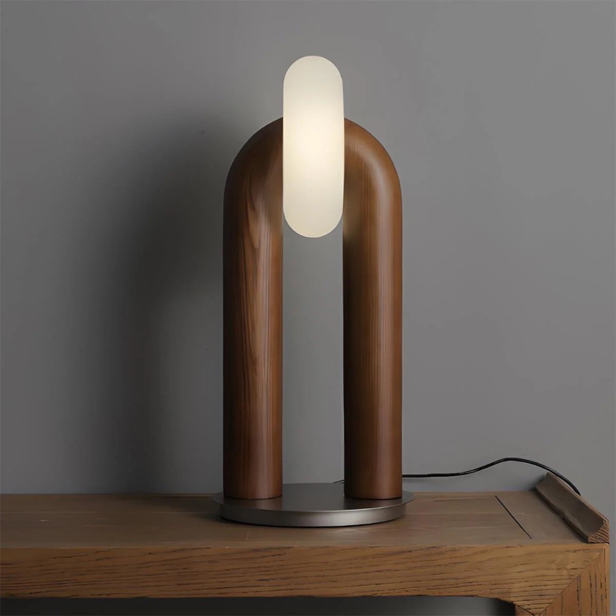 Alaric | Minimalist Modern Desk Lamp Integrated LED Wooden Arc