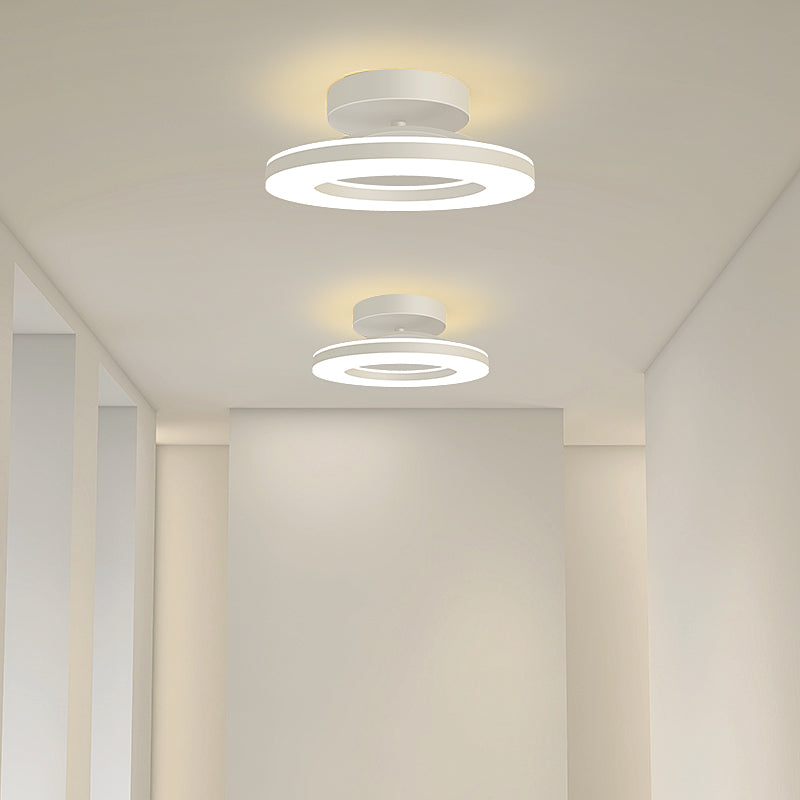 Lyra | Ceiling Light Gold Iron LED Flush Mount for Hallway and Entryway
