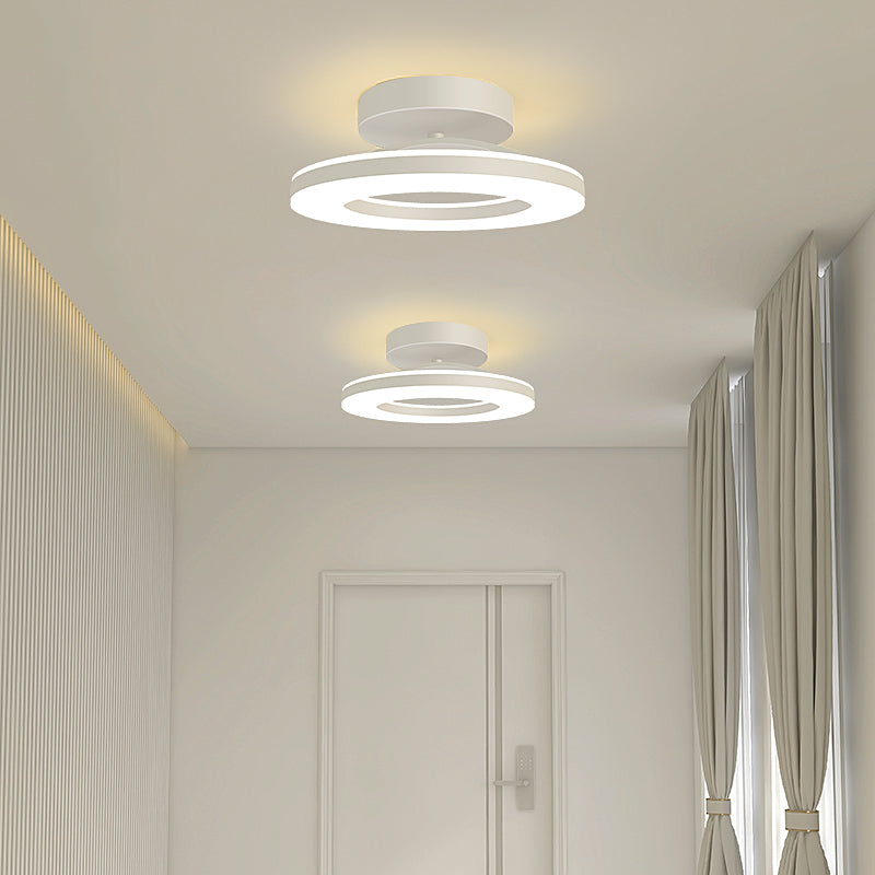 Lyra | Ceiling Light Gold Iron LED Flush Mount for Hallway and Entryway